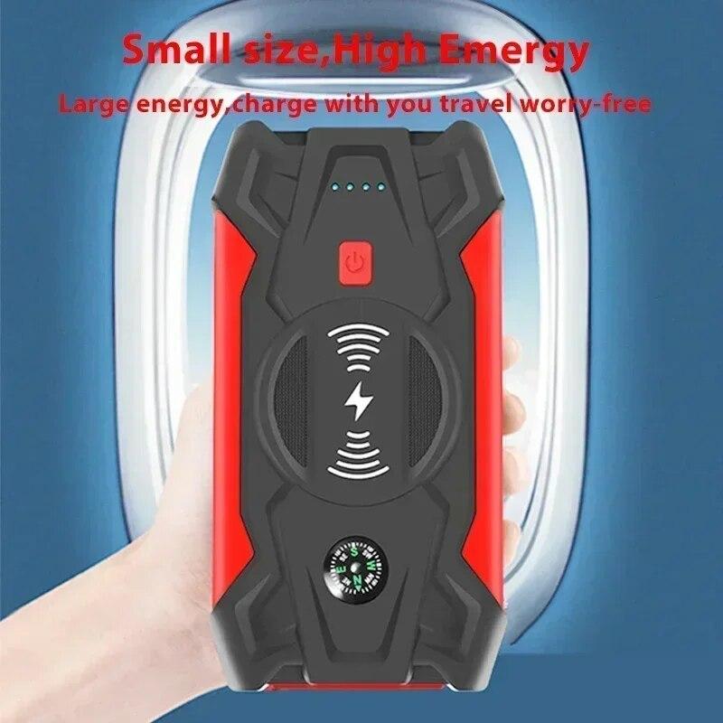 Démarreur de saut de voiture, batterie externe, Booster de batterie de voiture Portable, dispositif de démarrage 12V, éclairage de démarrage d'urgence automatique