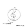 My Shape 5 pcs Musical Note Charms DIY Necklaces Bracelets Earring Music Pendants Stainless Steel Jewelry Making DIY Accessories