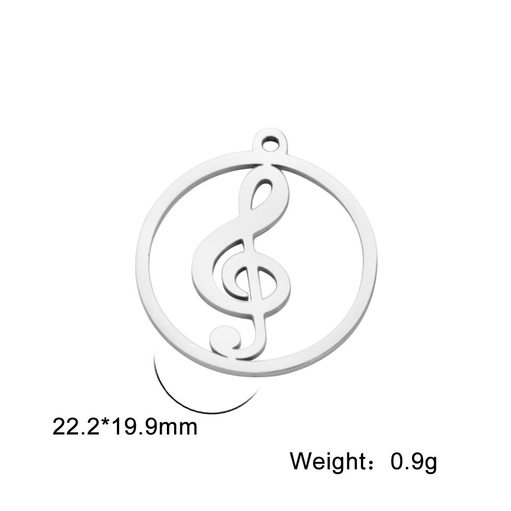 My Shape 5 pcs Musical Note Charms DIY Necklaces Bracelets Earring Music Pendants Stainless Steel Jewelry Making DIY Accessories