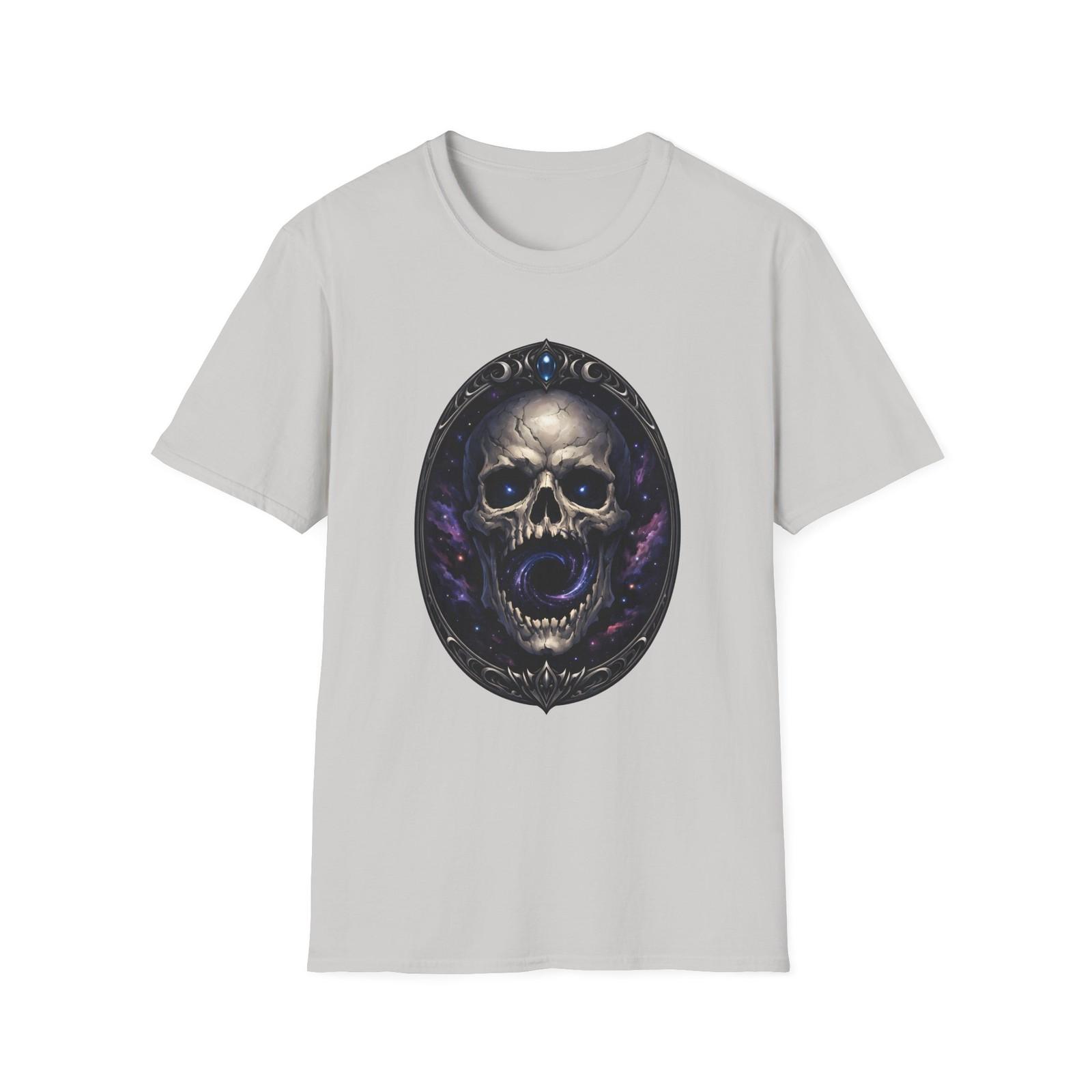 Unisex Softstyle T-Shirt Skull Black Hole Space Fantasy Horror Cosmic S