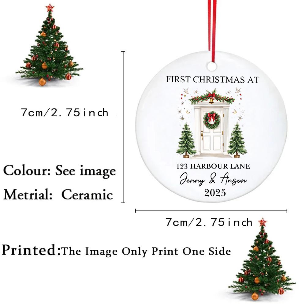 Personalised First Christmas in Our First Home Ornament Custom Address & Year New Home Keepsake Gift First Home 2025