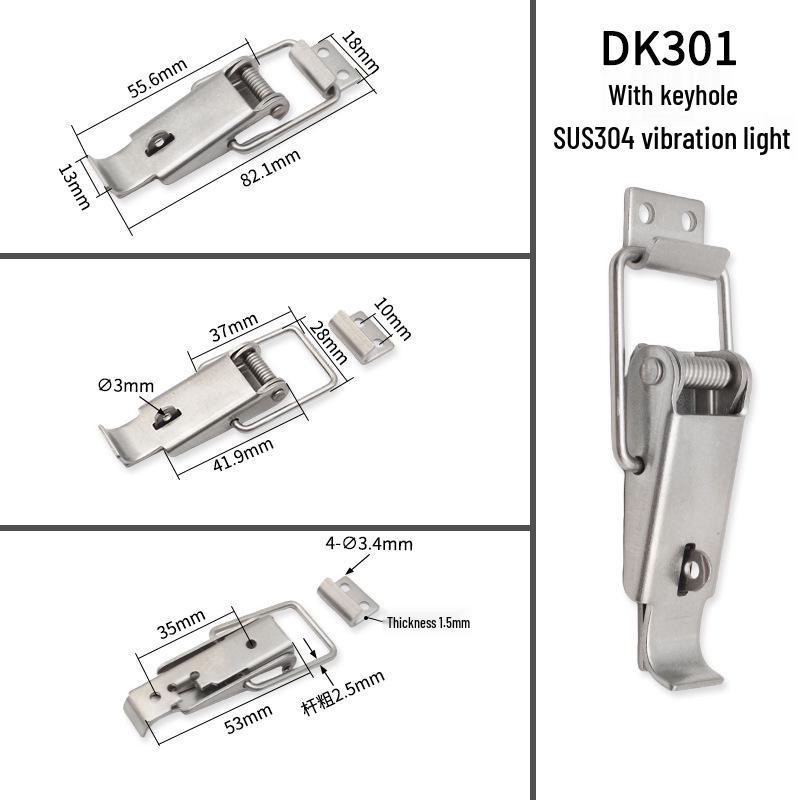 

Пружинный тумблерный замок из нержавеющей стали 304 для авиационных кейсов, сумок и деревянных ящиков