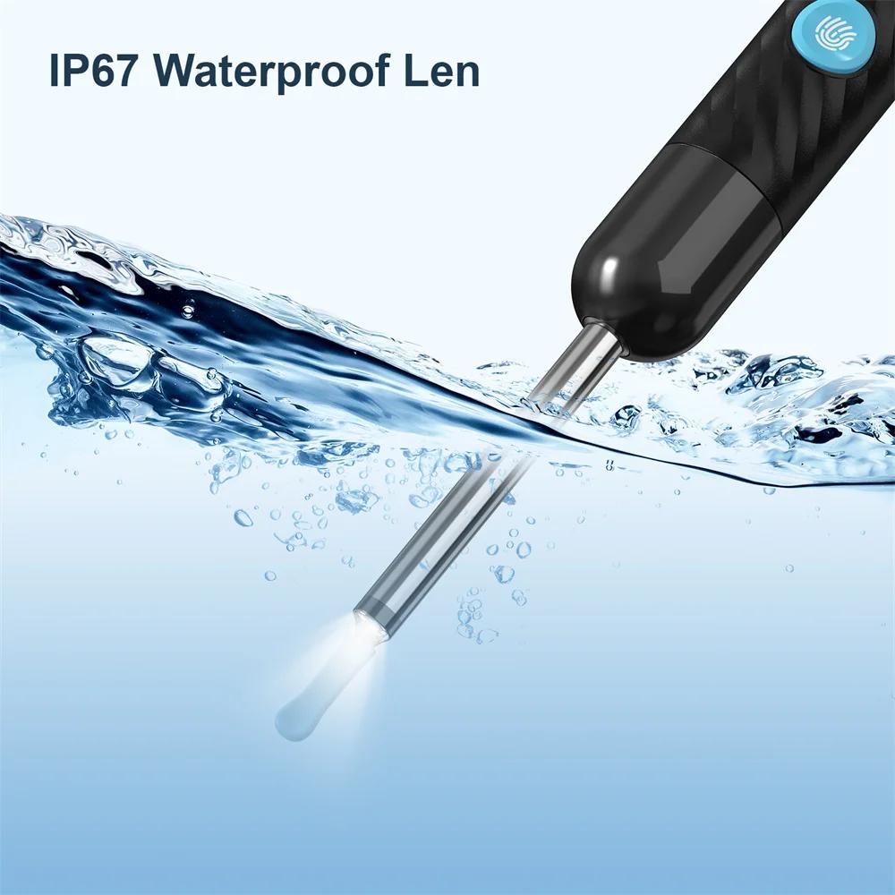 1Set Ear Cleaner with Camera HD Wireless Earwax Remover LED Lights Waterproof Otoscope Ear Wax Removal Kit for Ios Android