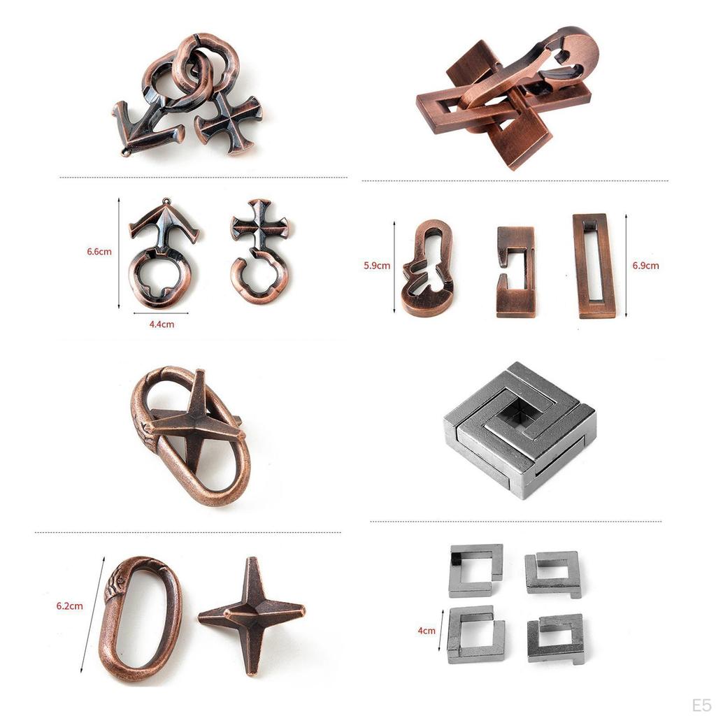3D Metal Lock Brain Teaser Trick Toys
