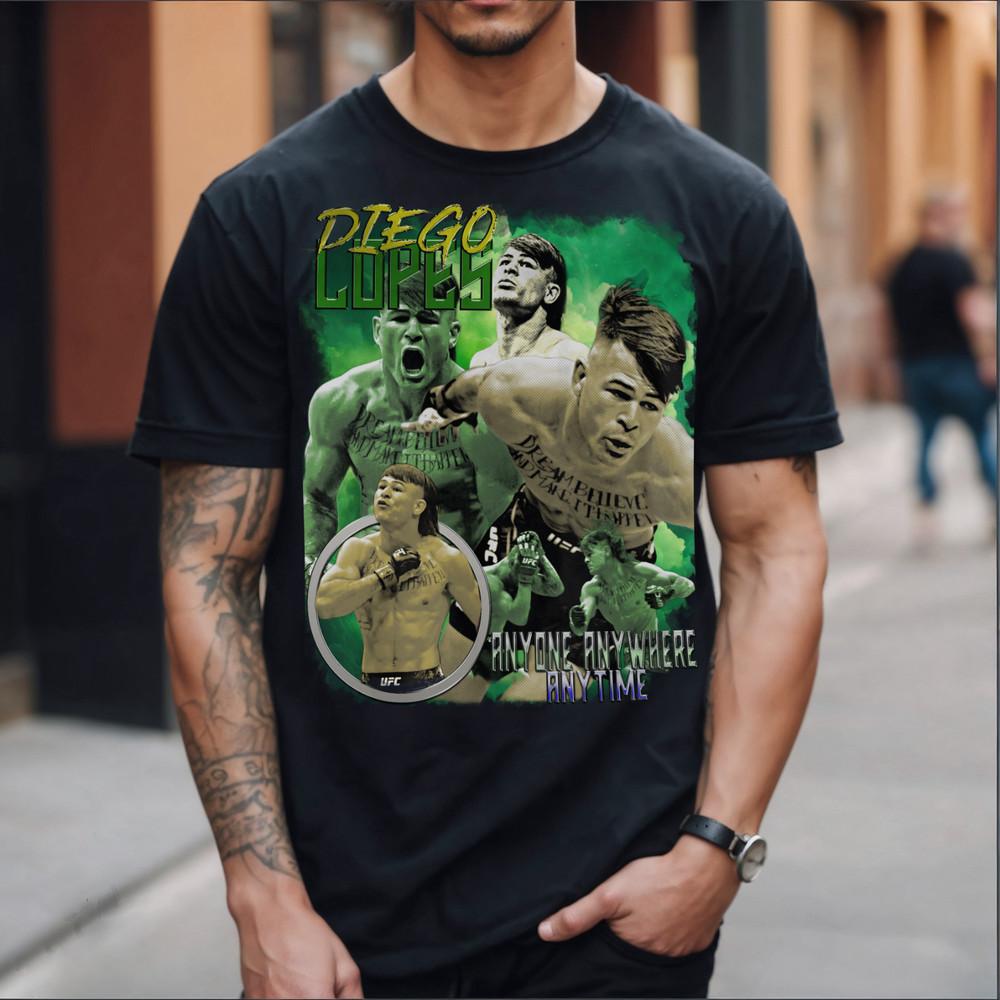 

Diego Lopes Graphic T Shirt Fighter Warrior Vintage Streetwear Oversized Tee Unisex T-Shirt M