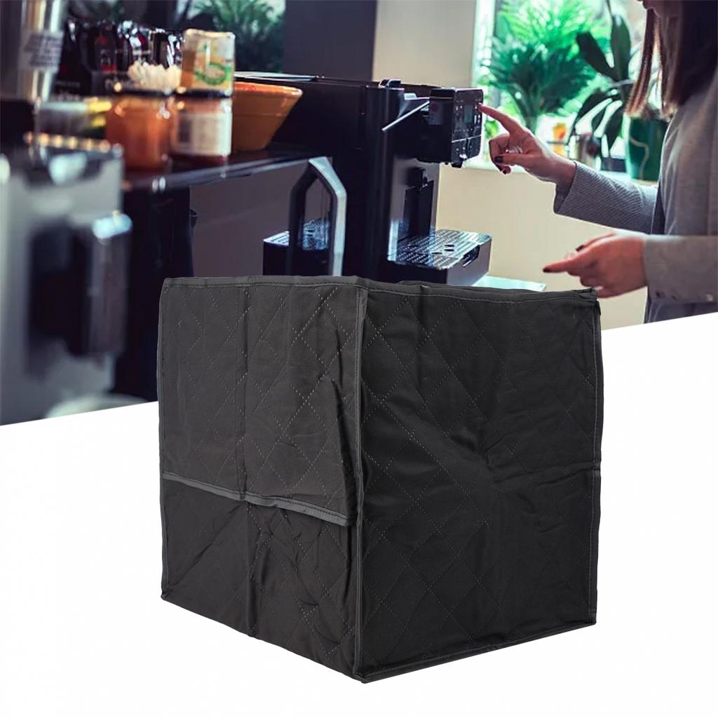 1 Pc Coffee Machine Cover 13.4*12.3*14.17 In Accessories Black