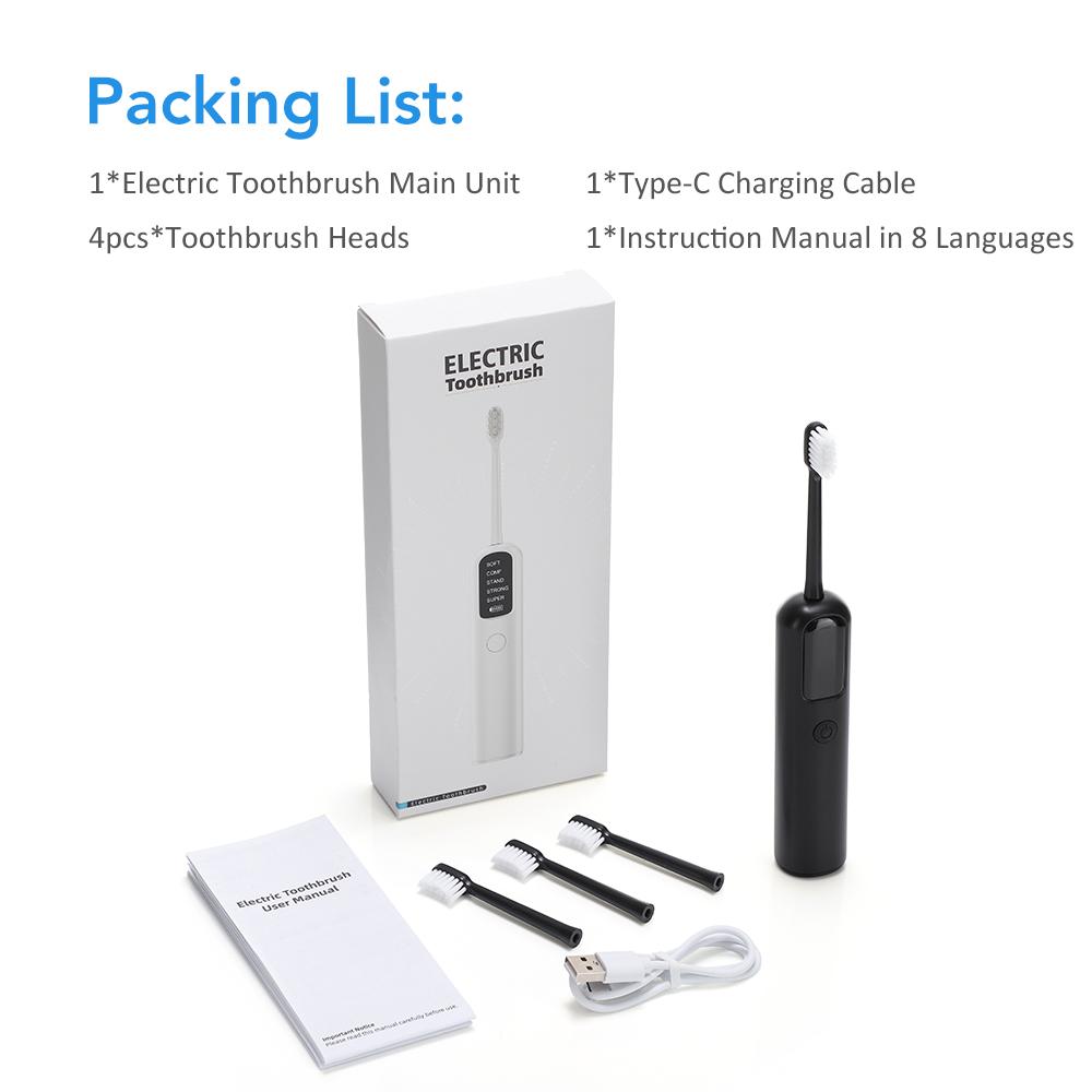 Electric Rotating Toothbrush for Adults with Replace Brush Heads Deep Cleaning Rechargeable Smart Timer Oral Teeth Whitening