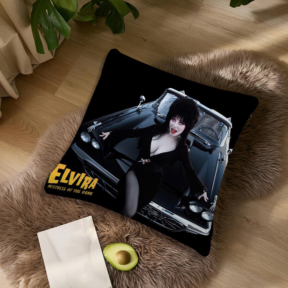 E-Elvira M-Mistress Of The D-Dark Cushion Cover Living Room Accent Couch Back Support Square Lounge Restful Nap Companion