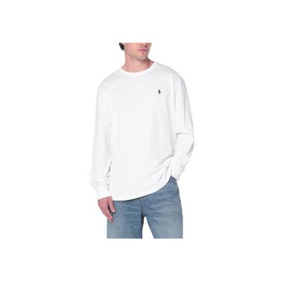 Polo Crew Neck Long Sleeve Drop Shoulder Pullover T-Shirt Men Tops 710970697-002