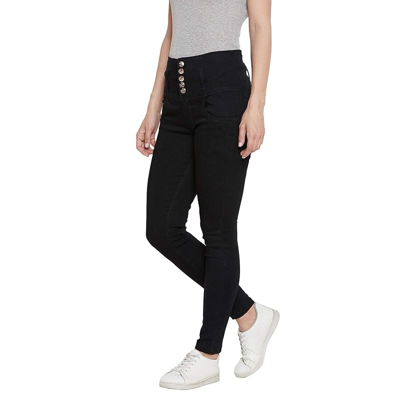 Nifty Women s Denim Stretchable High Waist Jeans (1236, Black, 36) 36 чёрный