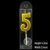 50 Gold Number Candle Cake Toppers, Individually Boxed for Kids' First Birthday