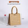 Sac fourre-tout en toile de jute: Sac de courses en jute peint à la main DIY, Lin polyvalent graffiti