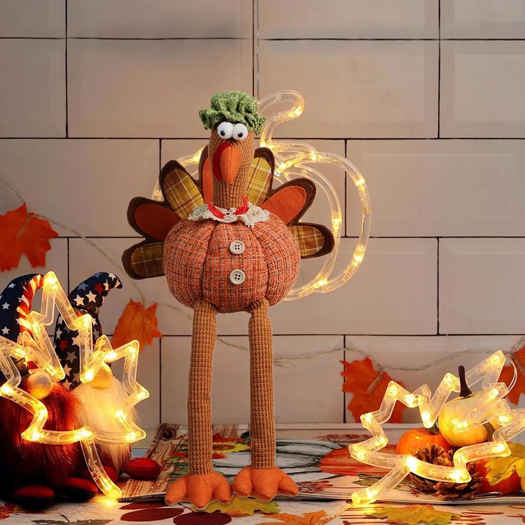 Thanksgiving Truthahnpuppe Thanksgiving Plüschdekoration Feierpartyzubehör Für Schreibtisch Wohnung Party Geburtstag Zimmer Schreibtisch