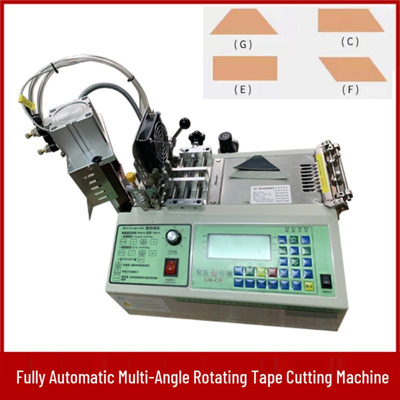 Fully Automatic Silk Ribbon and Elastic Band Cutting Machine for Cold/Hot, Zipper, Velcro, and Trademark Cuts