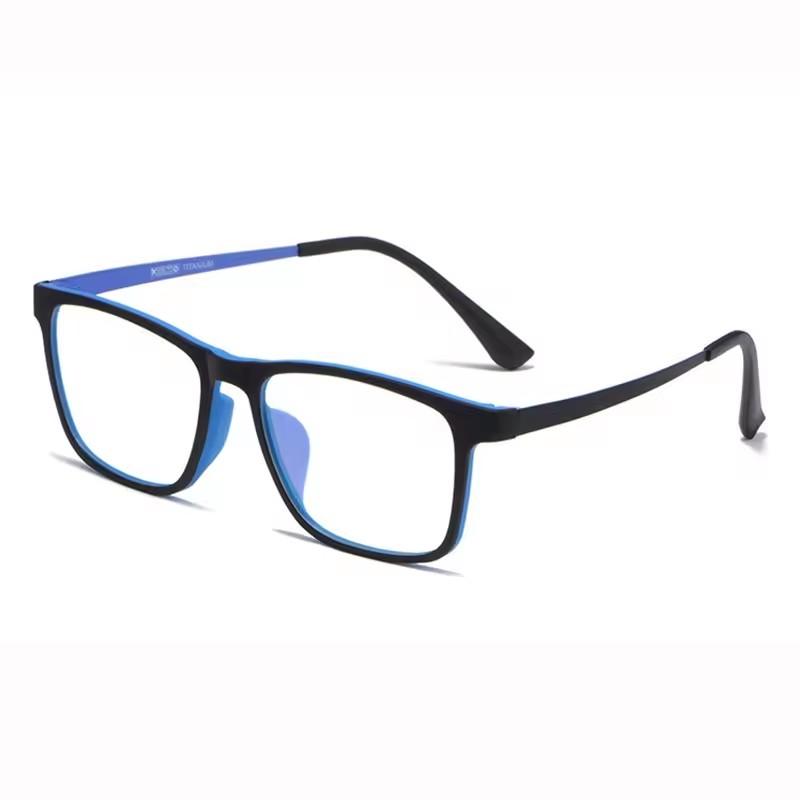 

3068H Ultra Light Fashion Men s Glasses Frames Square Rubber Titanium Optical Prescription Progressive Stained Myopia Eyeglasses Single Version&1.56&Anti Blue Ray светло-синий