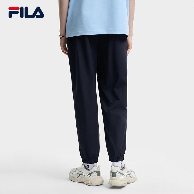 Fila Fashion Trend Classic Retro Sports Versatile Comfortable Tapered Woven Casual Pants Men Bottoms Legendary-Blue F11M629801FNV