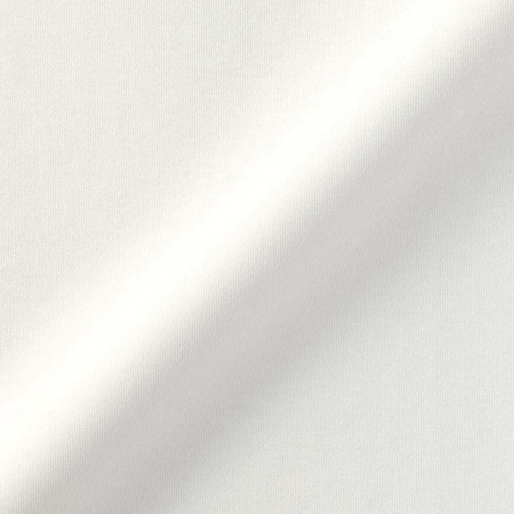 MUJI Women's Seamless Side Pajamas, Smooth Cut and Sew Long Sleeves, Off-White, Size XL, FD1L6A5S