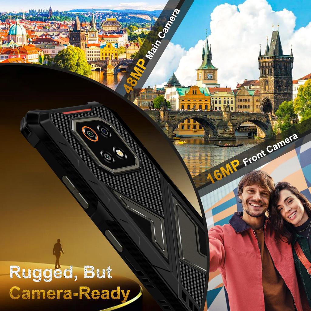 CUBOT Kingkong ES 3 Android 15-10200mAh/33W Battery, 16GB+256GB/TF 1TB, 6.74''Display, 48MP+16MP Camera, 4G Dual SIM/Face ID/IP68/IP69K/NFC/GPS