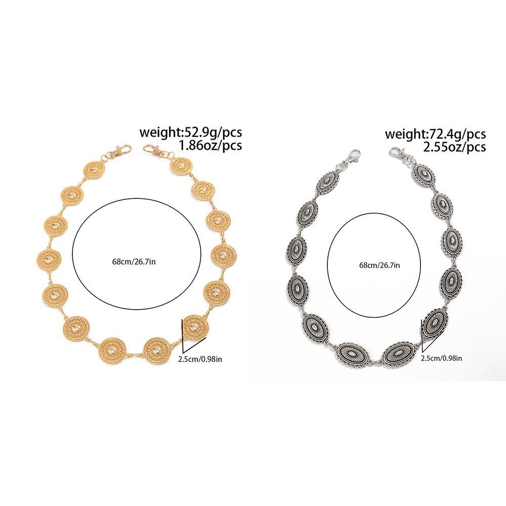 Jeans Chain Round Disk Waist Chain Zinc Zinc Zinc Alloy Pants Chain Personality Punk Belt Chain  Female