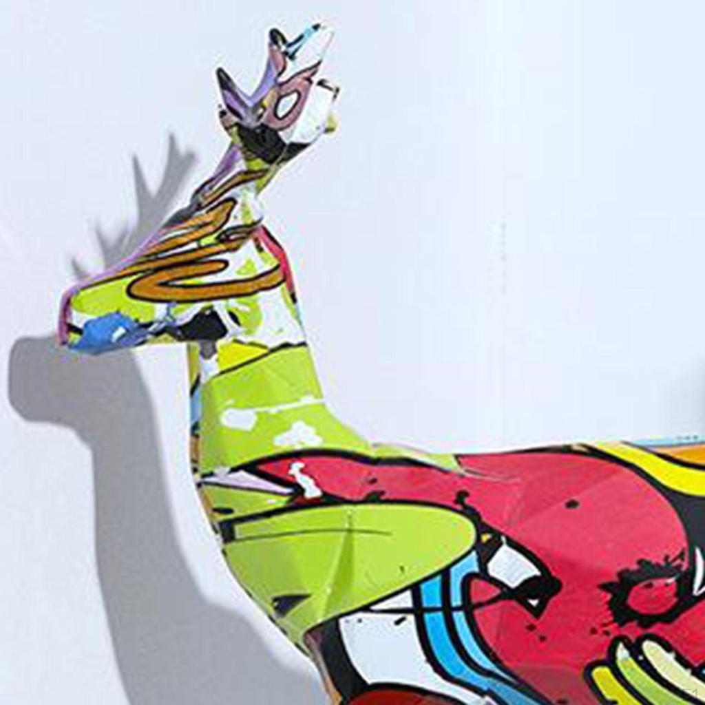 Deer Figurines Illusions Decor Statue Ornament Club Sculpture Artwork Crafts