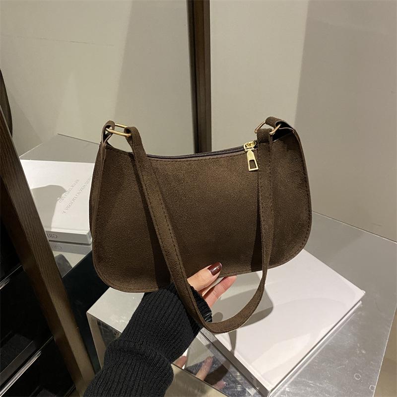 

Premium texture retro simple underarm bag women s 2025 autumn and winter new solid color fashion shopping ins style shoulder bag