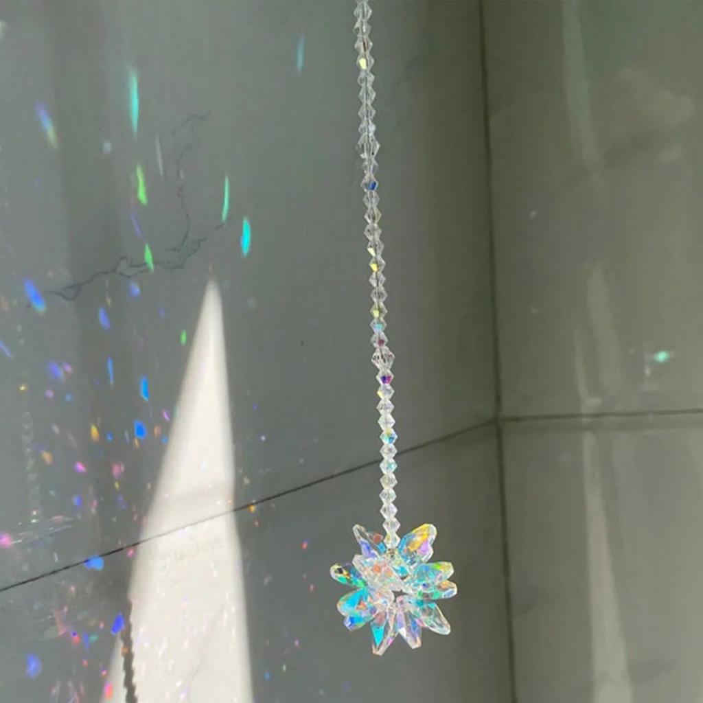 Colorful Crystal Sunshine Sun Catcher Pendant, DIY Handmade Wind Chime Accessories, Car Hanging Decoration.