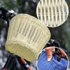 Dětský Ručně Tkaný Cyklistický Koš na Řídítka Kolo Nákladní Koš Pro Dívku s Koženými Pásky, Odnímatelný