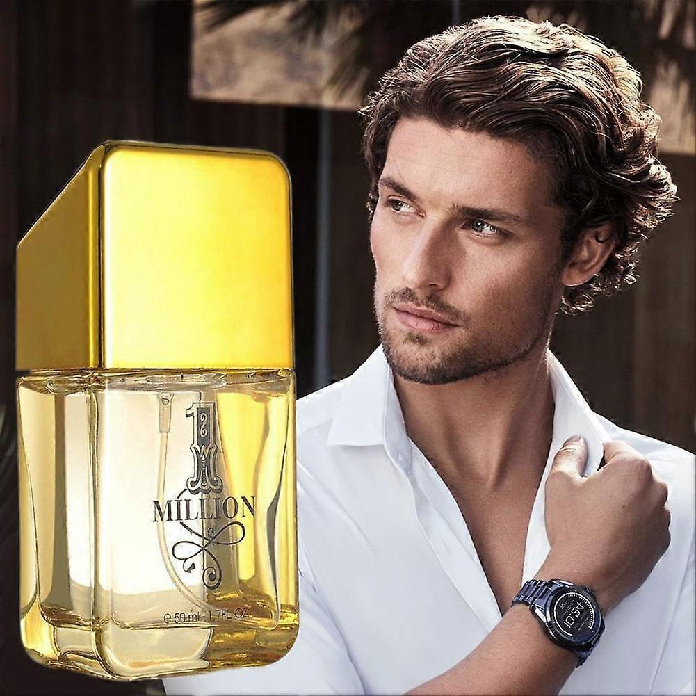 Profumo Gold Million 50ml Lunga Durata Fresca Fragranza Legnosa Acqua di Colonia per Uomo