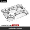 ZHOUYUEHENGSHENG 304 Stainless Steel Divided Meal Tray