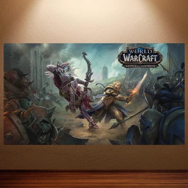 World of Warcraft Retro Canvas Poster Classic Game Wall Art for Game Room Decor Wall Sticker Painting
