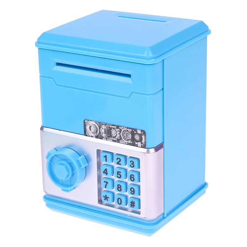 1 sztuka Mini skarbonka ATM na pieniądze, nowa, z hasłem, skarbonka dla dzieci, zabawki do oszczędzania, prezent dla chłopców i dziewczynek
