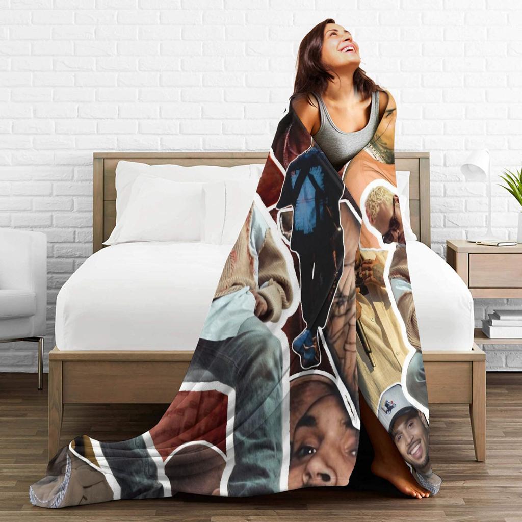 Chris Brown Breezy Bowl XX Tour Blankets Quality Soft  Bedding Throws Winter Picnic Home Decor Comfortable Bedspread
