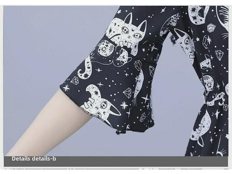 Plus Size Women's Summer Lace Collar Slimming Two-Piece Set: Short Sleeve Top & Printed Shorts