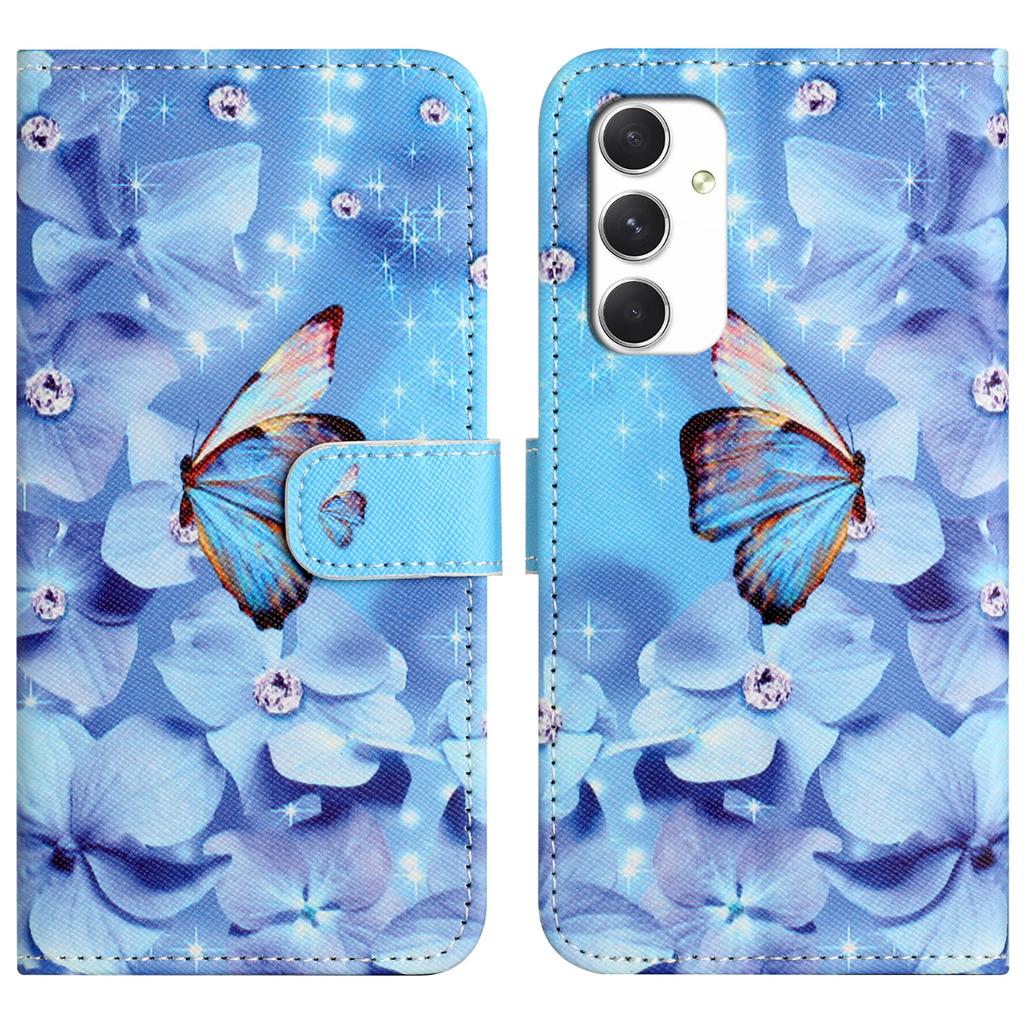 For Samsung Galaxy A16 5G/A16 4G Case Pattern Print PU Leather Wallet Phone Cover Cross Texture