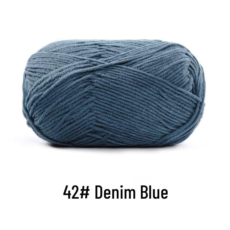 Suhe Meng Xiaoxiao 4-Ply Combed Cotton Milk Yarn for DIY Knitting: Blanket, Hat, Scarf Projects