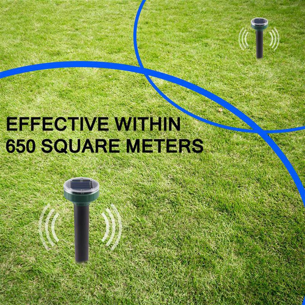 4Pcs Mole Repellent Solar Powered Outdoor Garden Pest Control Tool Groundhog Repeller Mole Deterrent for Lawn Garden Yard Home