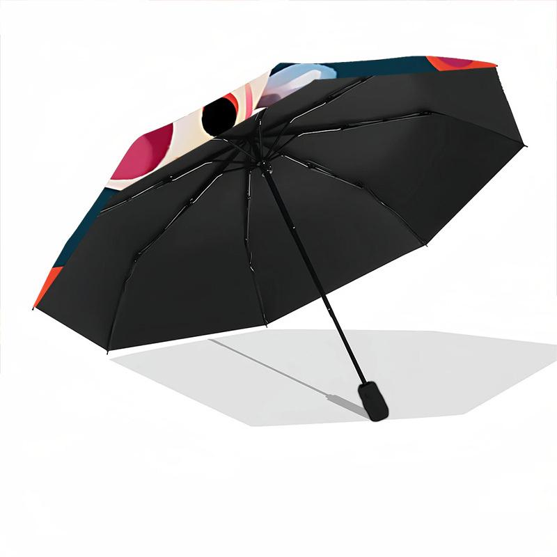 1pc Koi Fish Pond Fashionable Automatic Opening/Closing Folding Umbrella with 8 Bones, Windproof Portable, Daily Use096