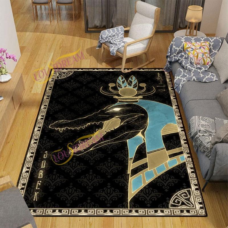 Ancient Egypt Rugs Living Room Decoration Faith Festival Sacrifice Bedroom Living Room Play Area Carpet Wooden Floor Mat Carpet.