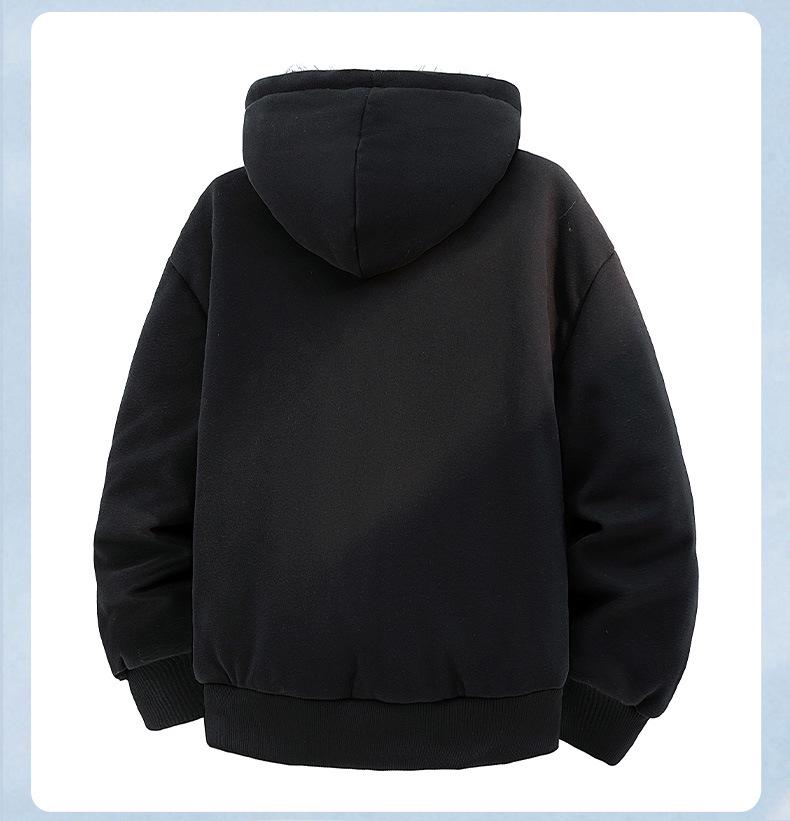 2025 Men's Trendy Lightweight Winter Jacket: Velvet-Lined, Thick, Warm, Fashionable, Loose-Fit Outerwear