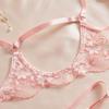 Lace Lingerie Suit Chest Support Bra Briefs Set T-back Perspective Lingerie  Valentine's Day