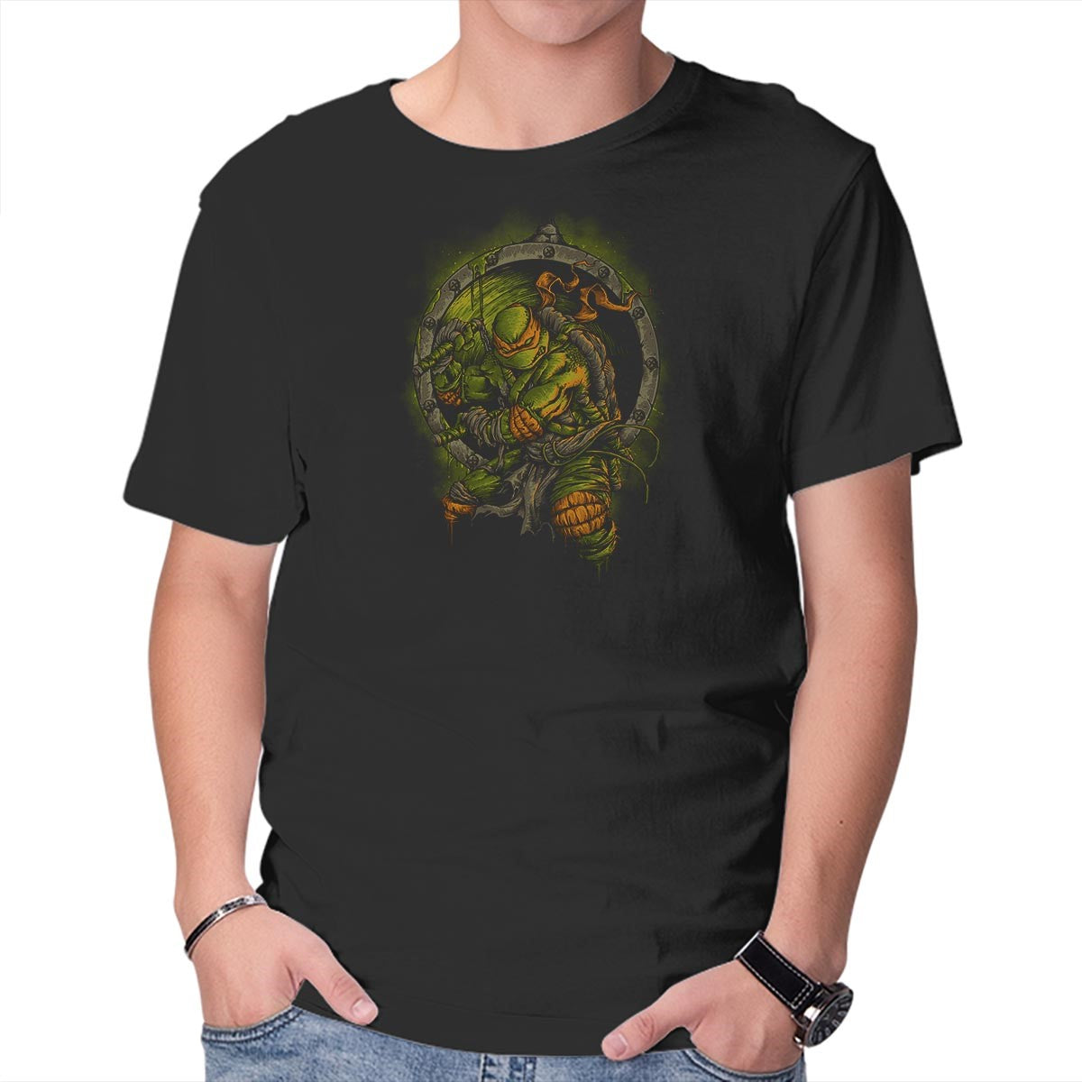 Unisex Crew Neck T-Shirt Turtle Titan Graphic Short Sleeve Casual Tee XS