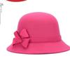 ZHENYUEQI Women's Retro Winter Wool Blend Bucket Hat