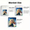Violet Evergarden Anime Flannel Throw Blanket, Soft Blanket for Sofa Bed, Violets Starry Sky Portrait Print Home Decor