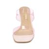 Allegra K Women's Clear Slide Mule Sandals with Chunky Heels, Pink, Size 23.5cm
