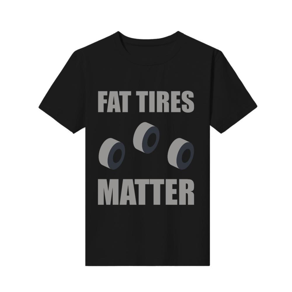 

o-neck print t-shirt fat tires matter 3 Top mens custom made short-sleeved Cotton Fashion 3XL чорний