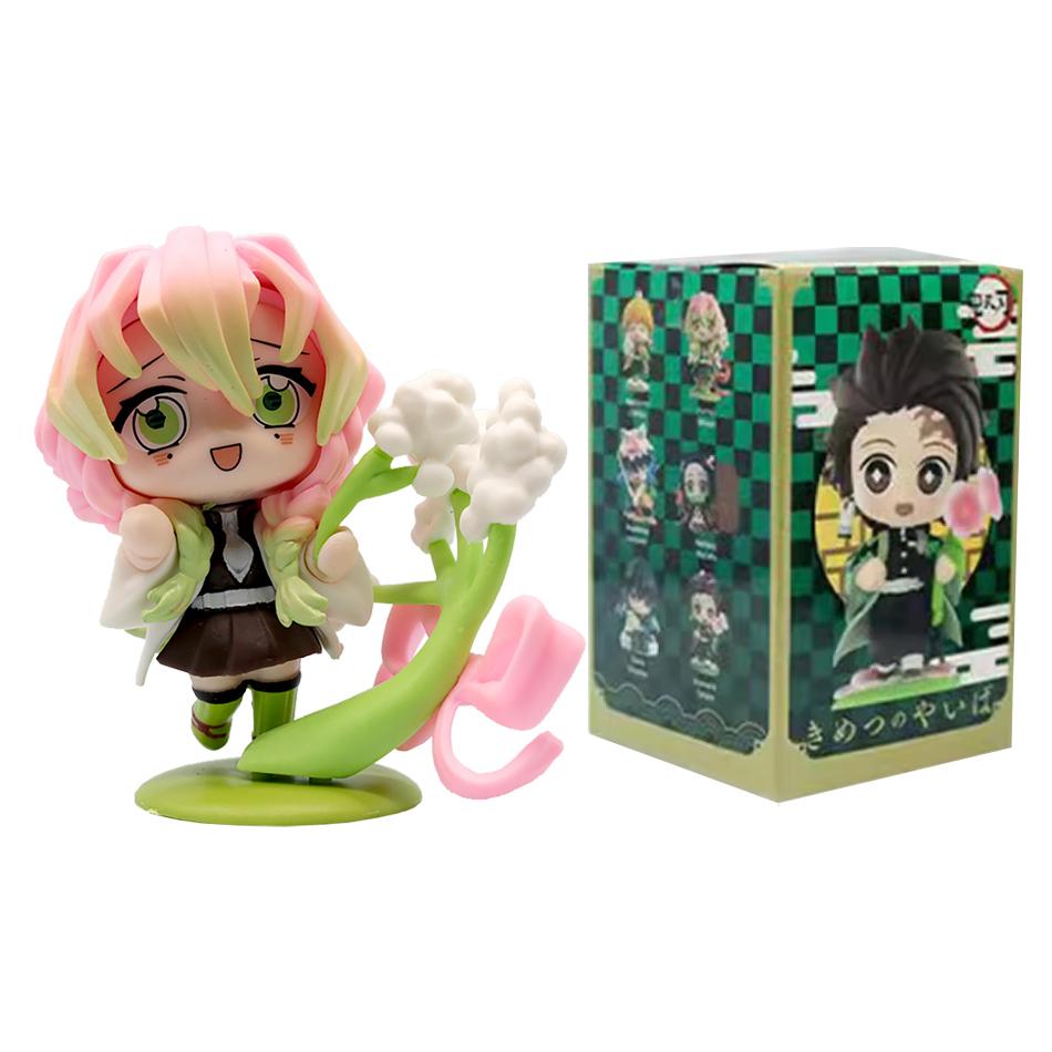 Anime Demon Slayer 6Pcs/Set Small Figure Boxed Character Multiple Combination Sets Cute Anime Toy Gift Collection Decoration PVC