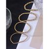 Yhpup 3/4/5/6 MM Stainless Steel Beads Daily Handmade Elastic Bracelet Bangle Waterproof Wrist Wholesale Gold Color Jewelry Men