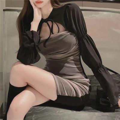 Vestido Sexy Dulce de Malla Ajustado a la Cadera Primavera 2025