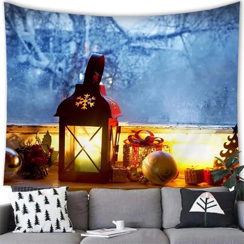 Christmas Theme Tapestry Living Room Bedroom Home Christmas Decoration