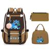 Animation Cartoon Printing Large Capacity Lightweight Student Schoolbag Children'S Leisure Backpack Three-Piece Set